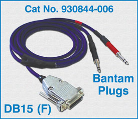 DB15 Female to two Bantam Plugs, T1 / 930844-006